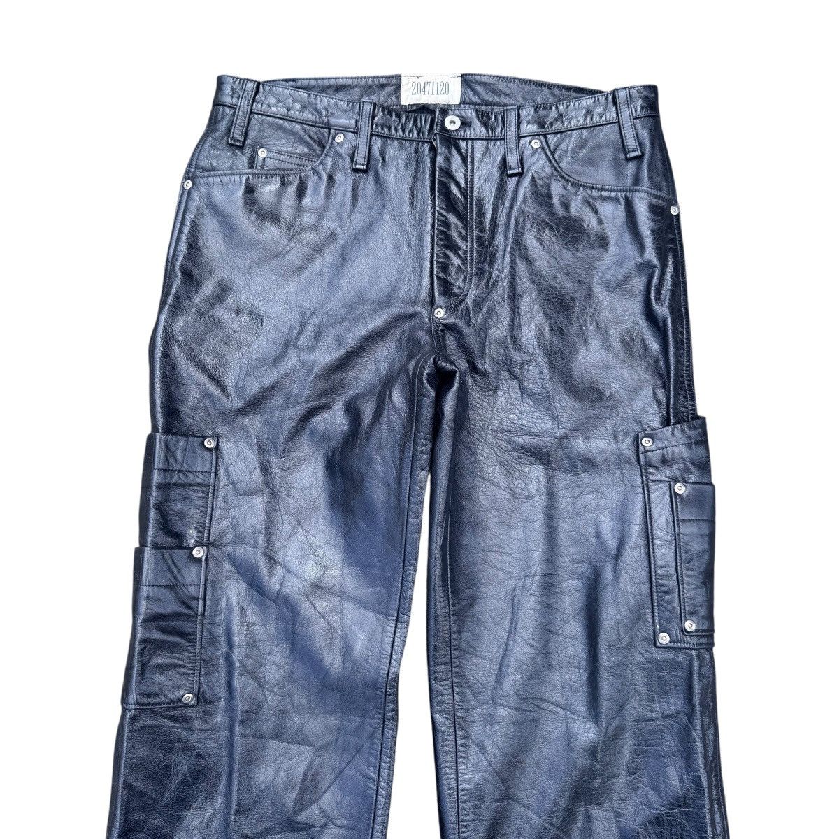 20471120 20471120 Black Leather Carpenter Pants Cowhide Size US 36 / EU 52 - 5 Thumbnail