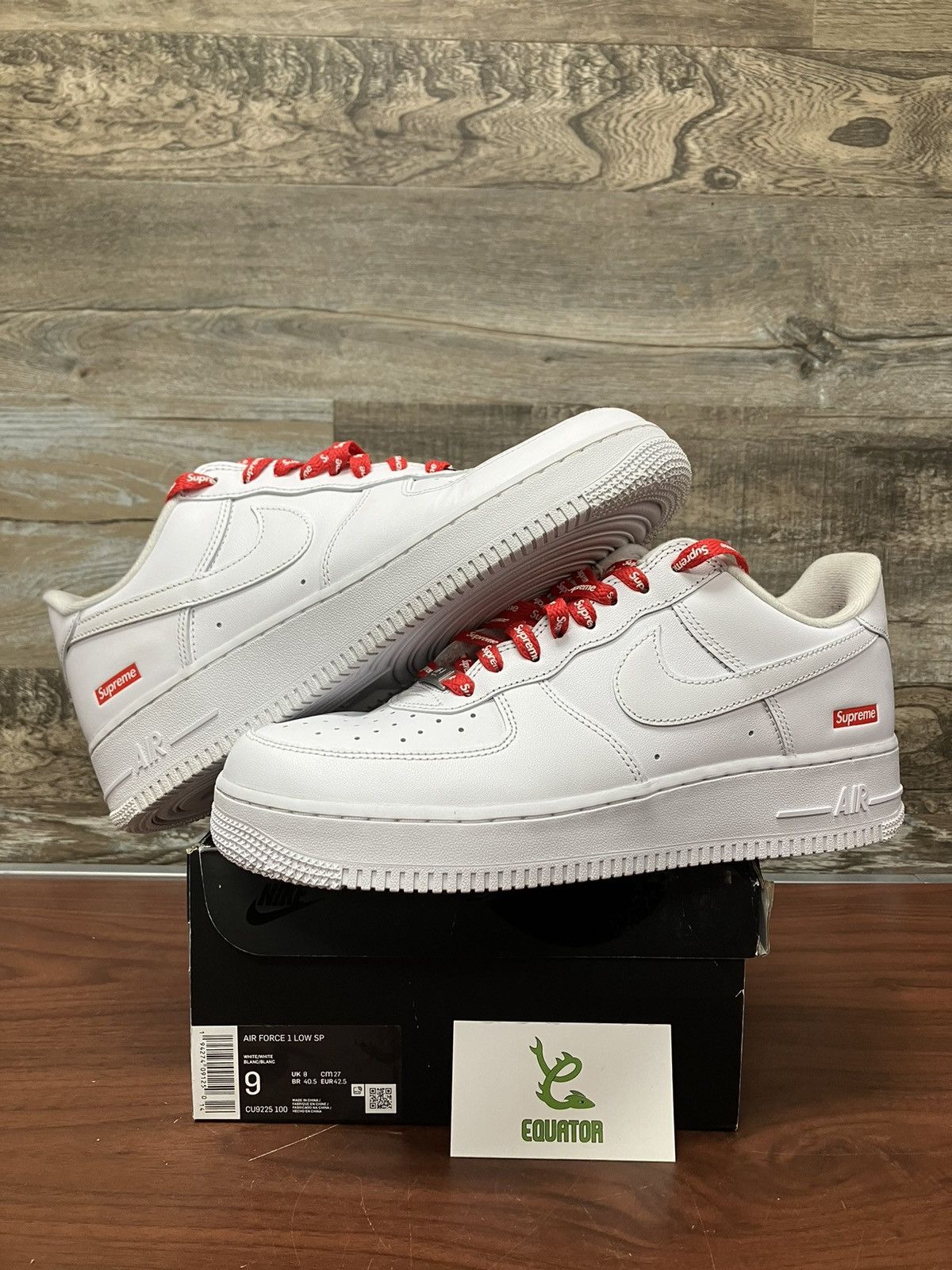 Supreme Nike Air Force 1 Low Supreme White Size 9 | Grailed