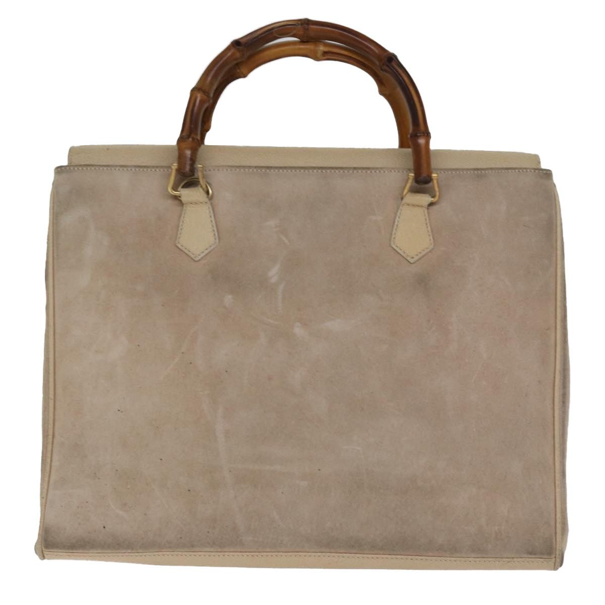 Gucci GUCCI Bamboo Tote Bag Suede Beige 002 2855 0322 0 Size ONE SIZE - 2 Thumbnail