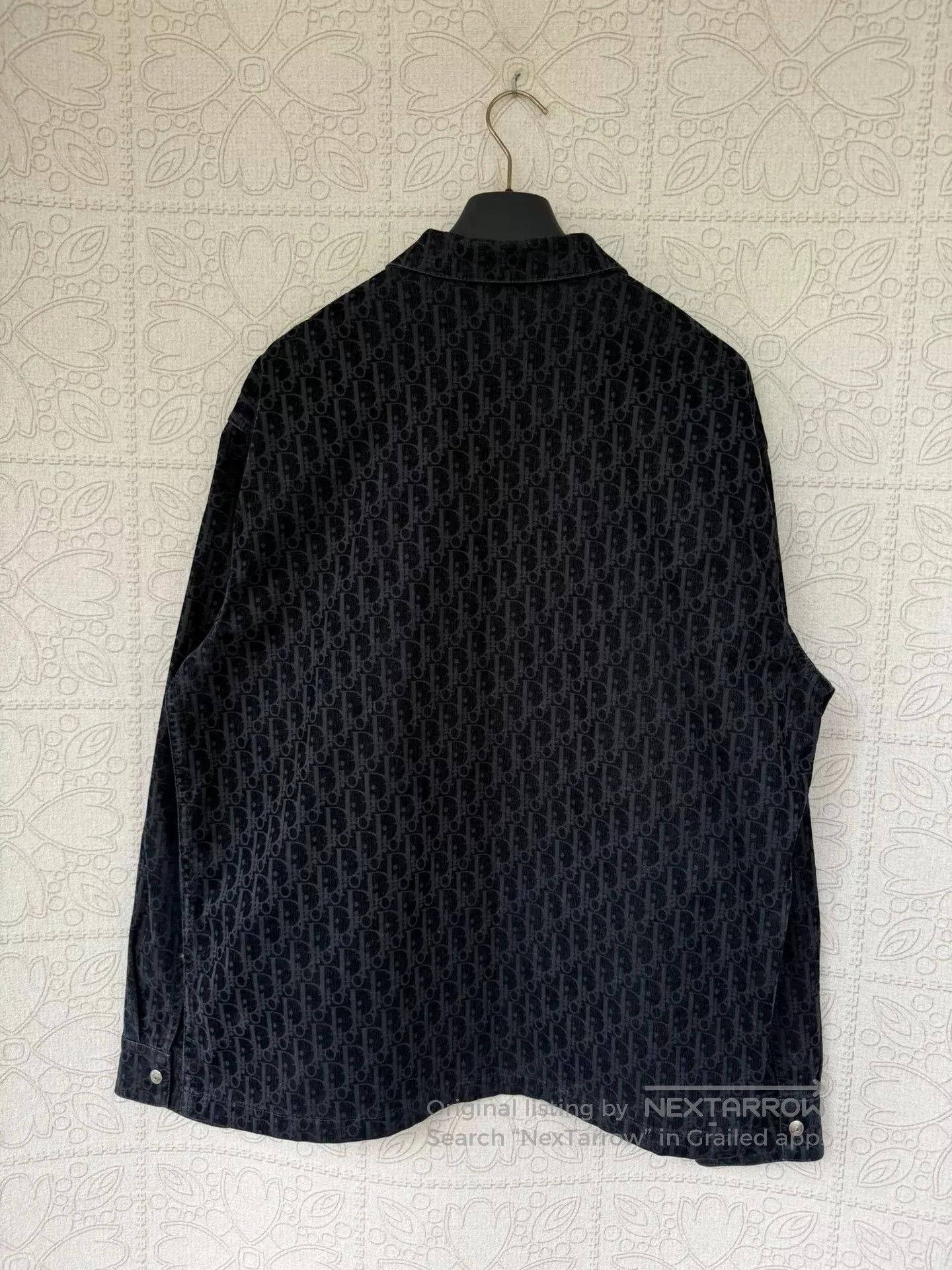 Dior black velvet printed denim shirt size 54. Size US XXL / EU 58 / 5 - 2 Thumbnail