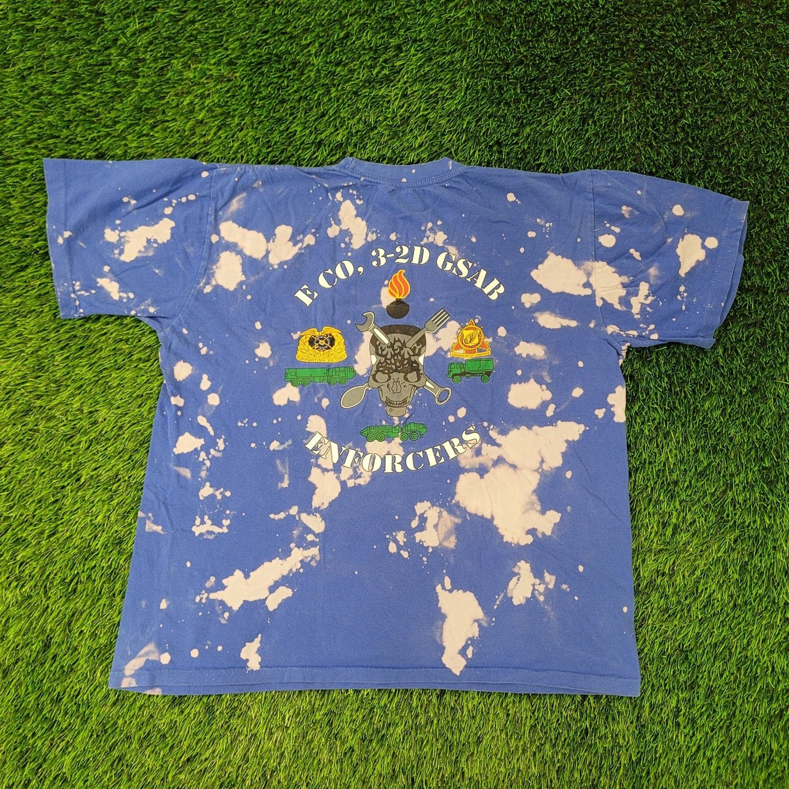 Vintage Vintage GSAB Enforces Battalion Bleached Shirt L 22x24 Crop Size US L / EU 52-54 / 3 - 1 Thumbnail