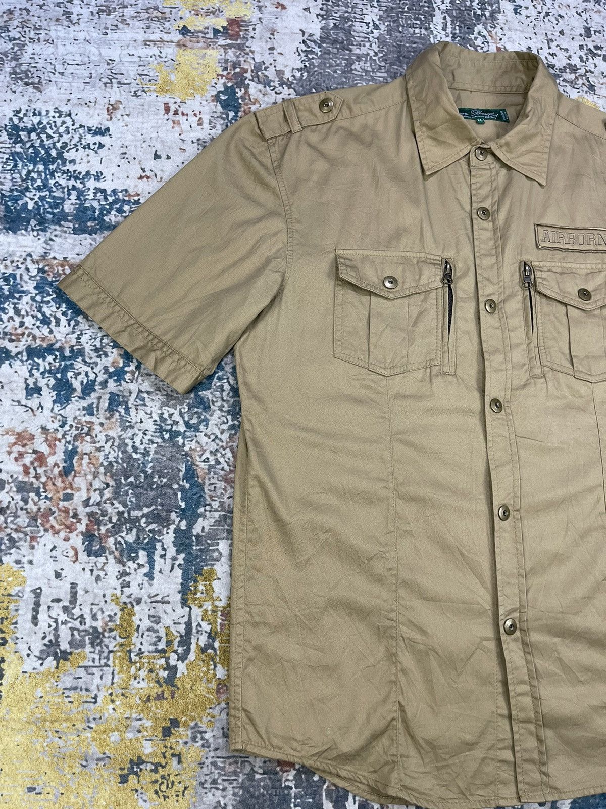 Japanese Brand Create Barefoot Military Airborne Button Down Shirt Size US M / EU 48-50 / 2 - 3 Thumbnail