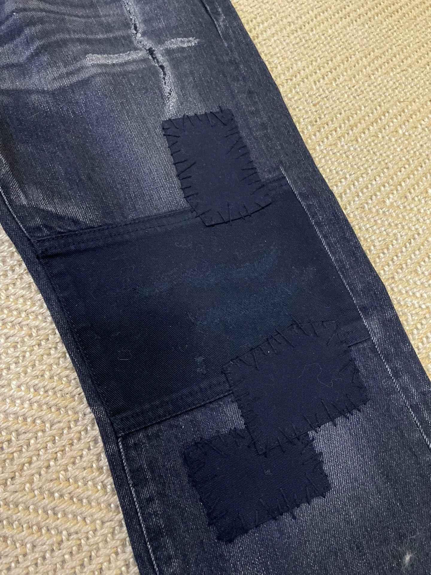 Neighborhood NEIGHBORHOOD 07EX Cut-Patch Denim Jeans NARROW M New (Ox) Size US 32 / EU 48 - 7 Thumbnail