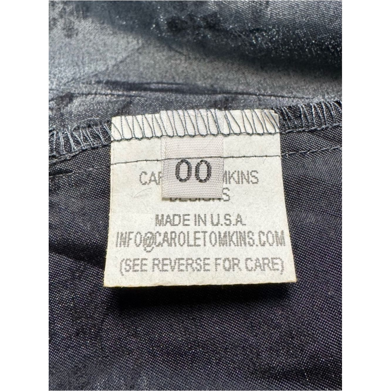 Other Vintage Carole Tomkins Silver Embroidered Floral Satin Mand Size L / US 10 / IT 46 - 7 Thumbnail