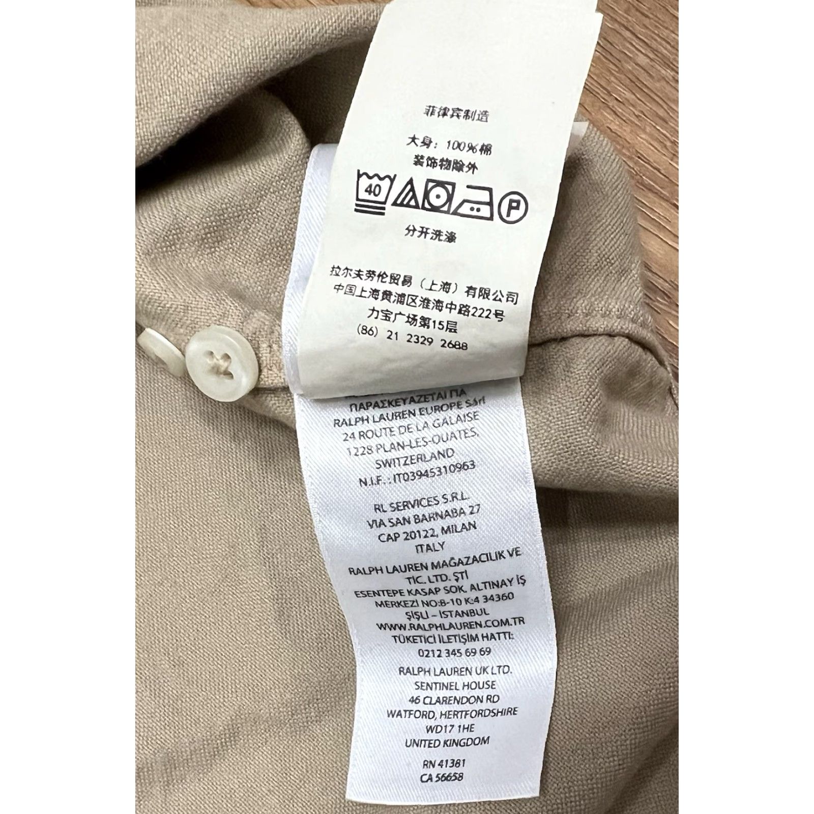Ralph Lauren Ralph Lauren Shirt Mens L Button-Down Short Sleeve Khaki Tan Patch Vintage? (If Vintage applies) Size US L / EU 52-54 / 3 - 6 Thumbnail