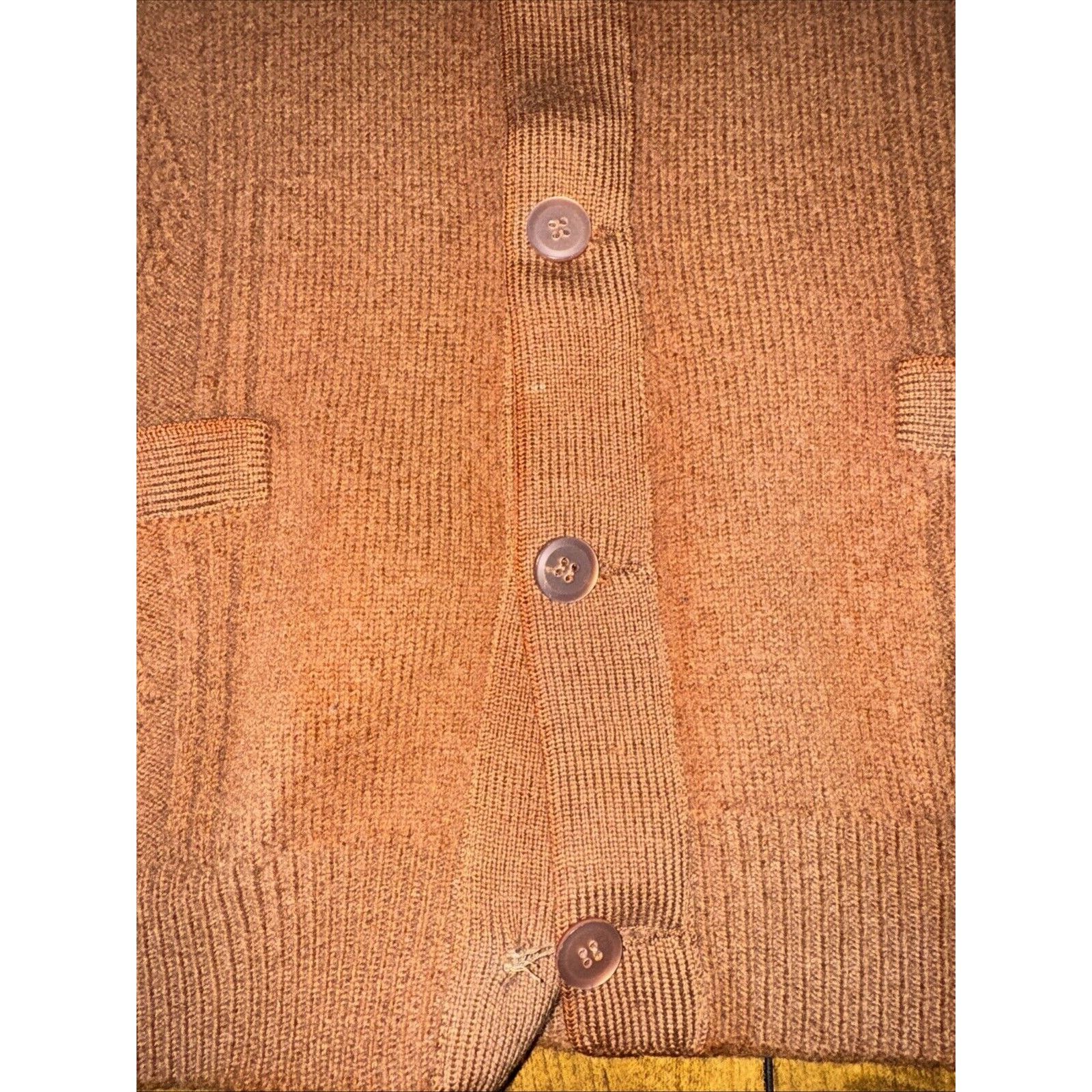 American Apparel × Vintage Women’s Brown Cardigan Sweater Brown 19x23 Medium Size M / US 6-8 / IT 42-44 - 2 Thumbnail