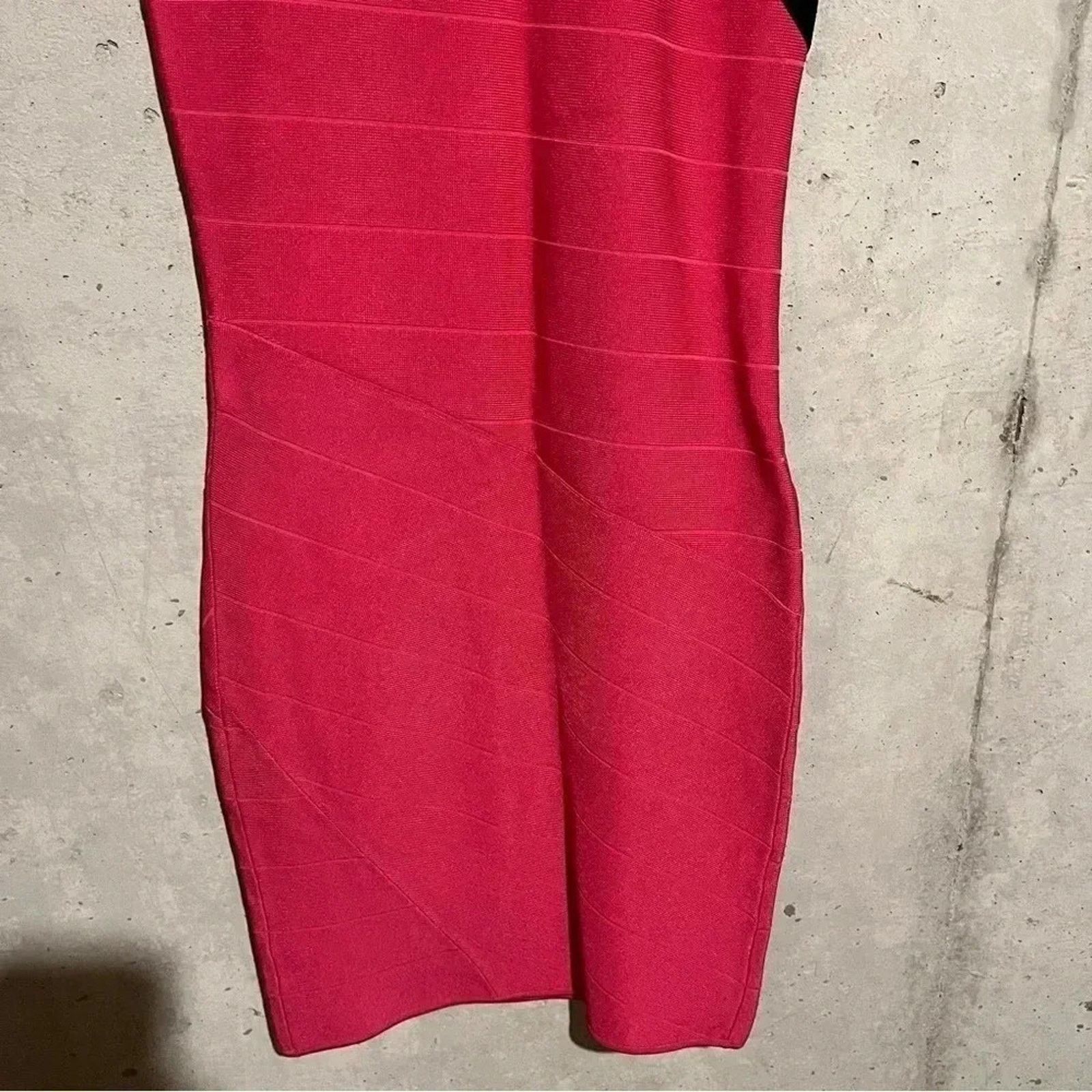 Armani Exchange Armani Exchange Fitted Hot Pink Dress Bodycon Knit Bandage Size S / US 4 / IT 40 - 5 Thumbnail