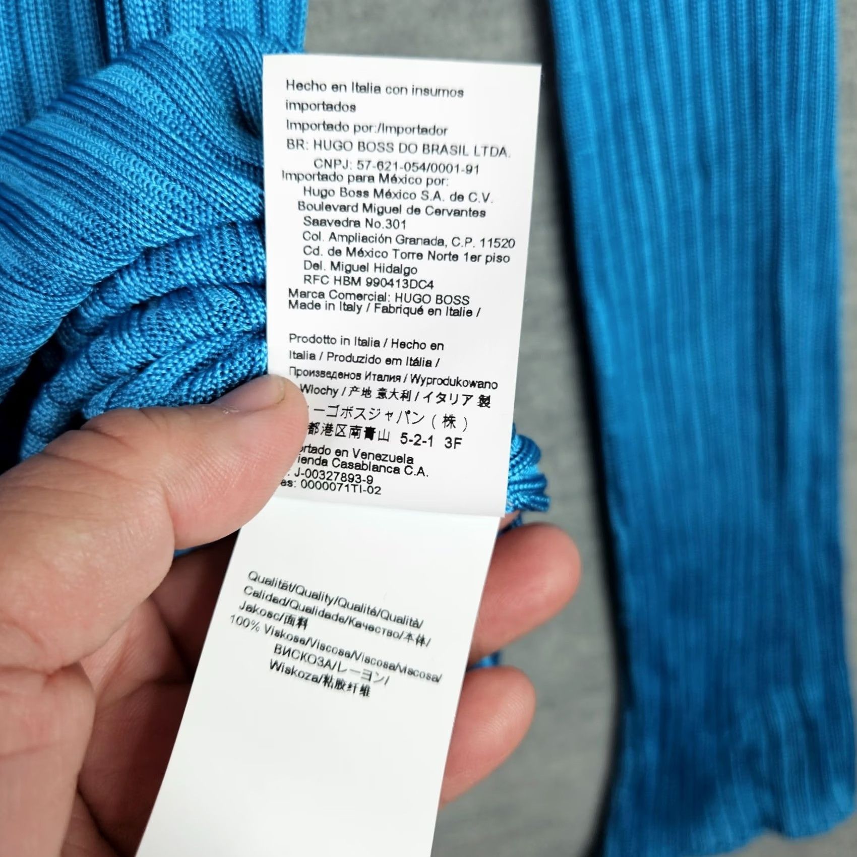 Hugo Boss HUGO BOSS Women Ribbed Sweater Size M Blue Long Sleeve Stretch Knit Slim Fit Pullover Knitted Knit Crew Neck All Seasons Modern Women Size M / US 6-8 / IT 42-44 - 4 Thumbnail
