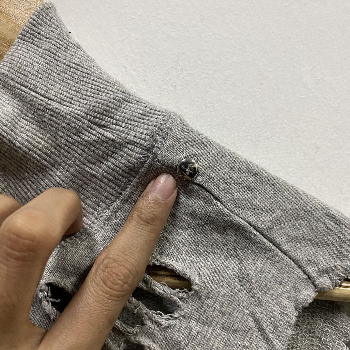 Diesel DIESEL Grey Distressed High-Neck Sweatshirt (Size XS) Size US XS / EU 42 / 0 - 10 Thumbnail