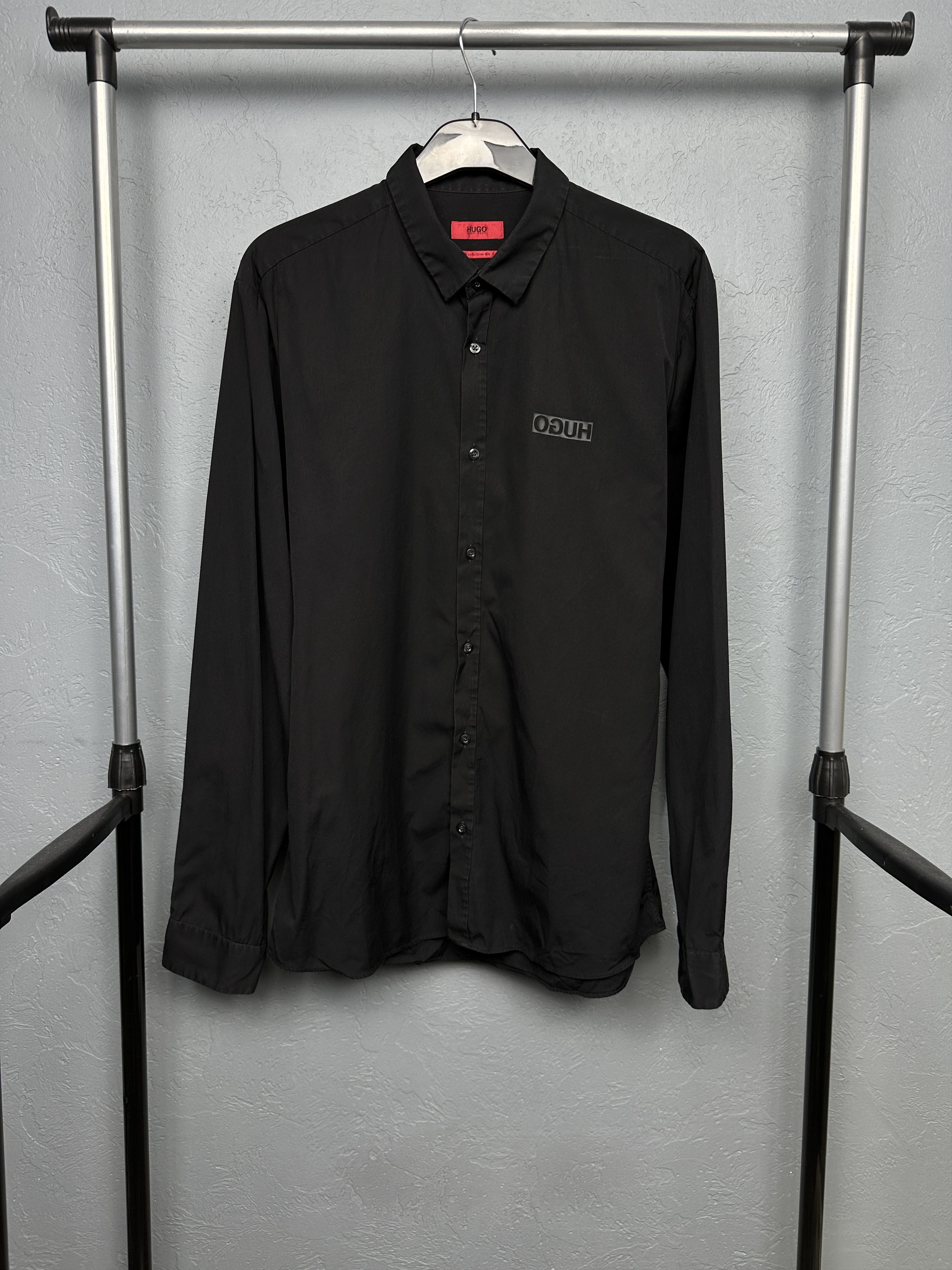 Hugo Boss Hugo Boss Mens Long Sleeve Black Shirt Slim Fit Size US L / EU 52-54 / 3 - 1 Thumbnail