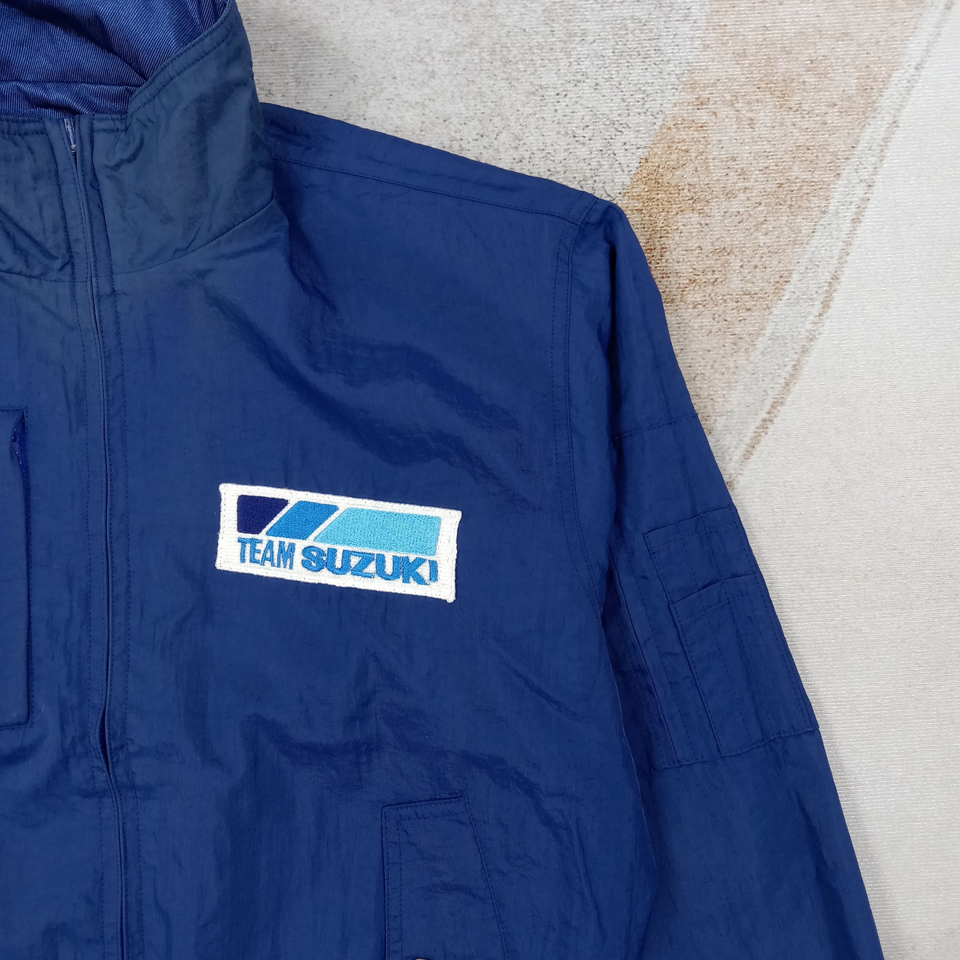 Japanese Brand Vintage 90's Team Suzuki Racing Reversible Jacket C269N10 Size US L / EU 52-54 / 3 - 7 Thumbnail