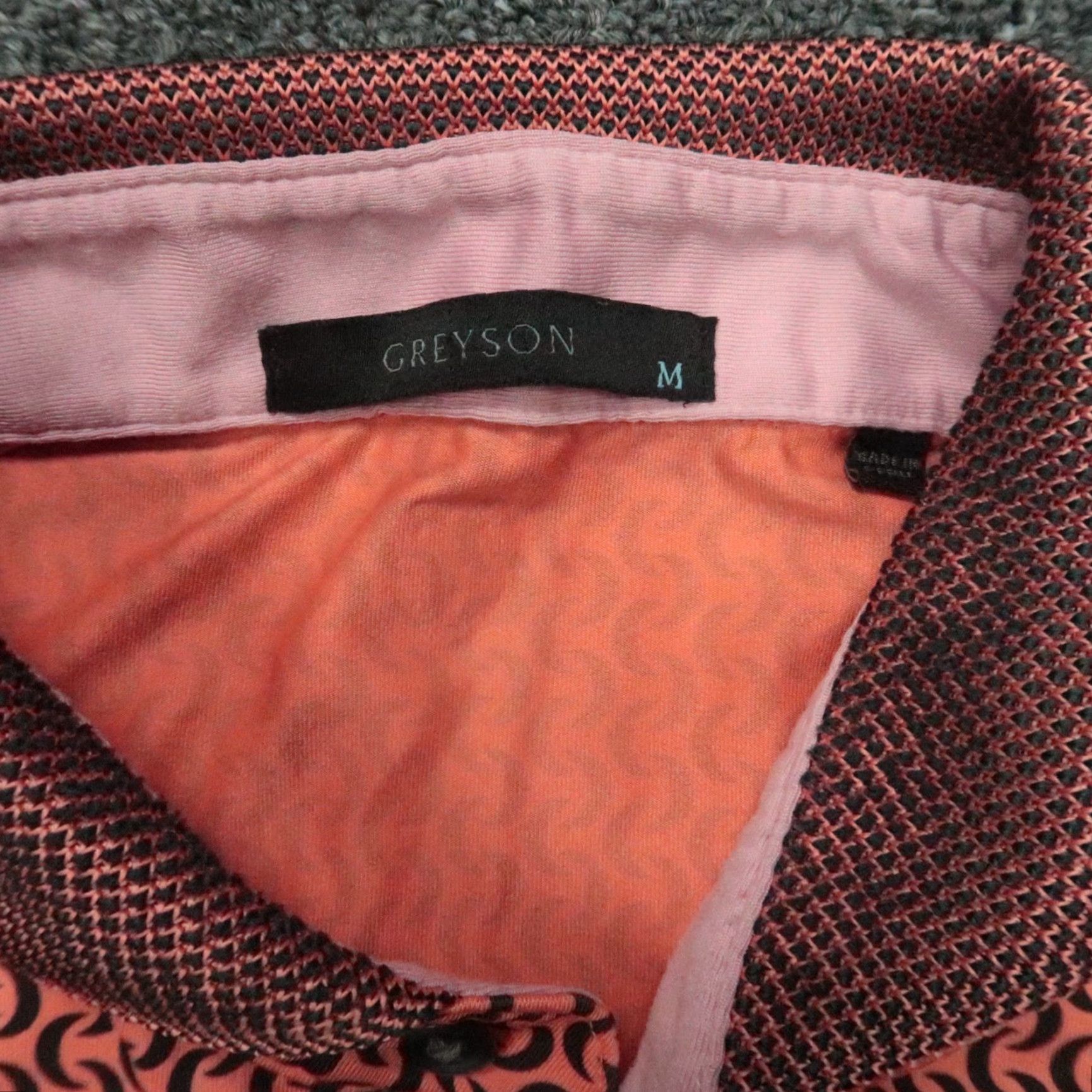 Vintage Greyson Polo Shirt Men's Medium Orange Breathable Lightweight Stretch Golf Mens Size US M / EU 48-50 / 2 - 3 Thumbnail