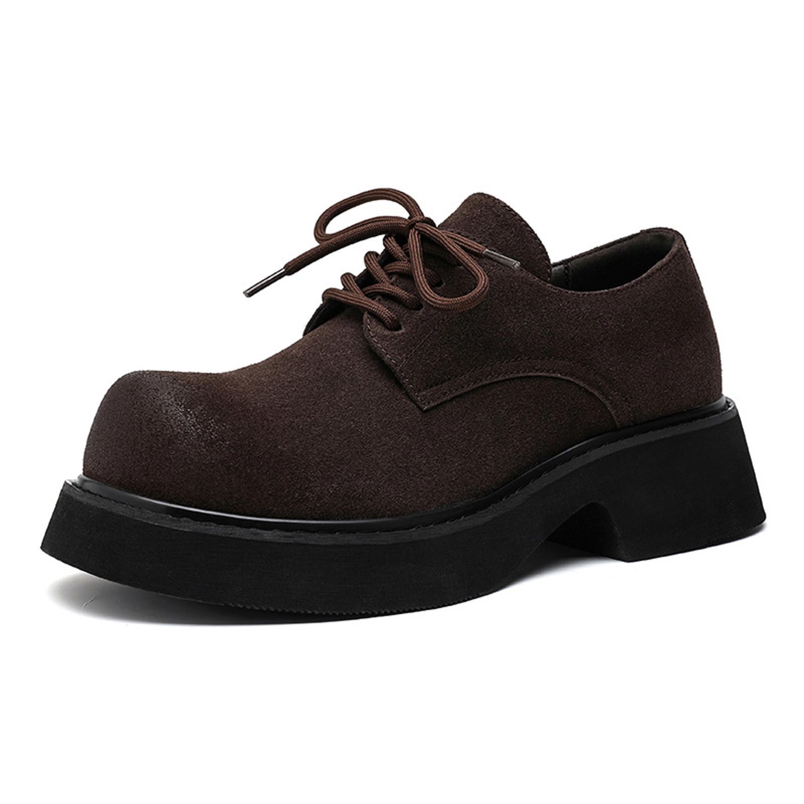 Other Stylish Brown Suede Lace-Up Shoes Size US 11 / EU 44 - 3 Thumbnail