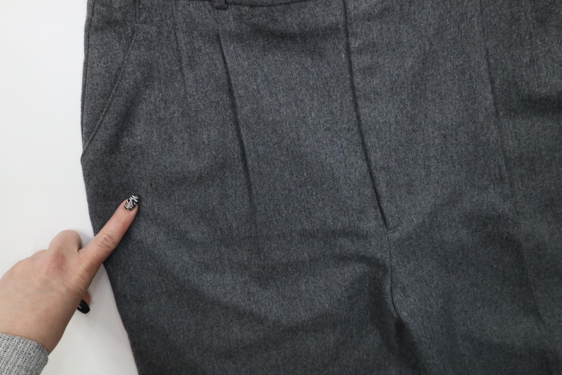 Vintage Vintage 70s 80s Streetwear Wool Tapered Leg Chino Pants Gray Size 32" / US 10 / IT 46 - 5 Thumbnail