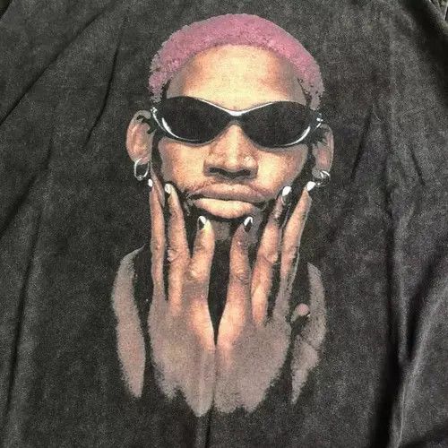 Japanese Brand Vintage Rodman Graphic Printed Vintage T Shirt Size US L / EU 52-54 / 3 - 3 Thumbnail