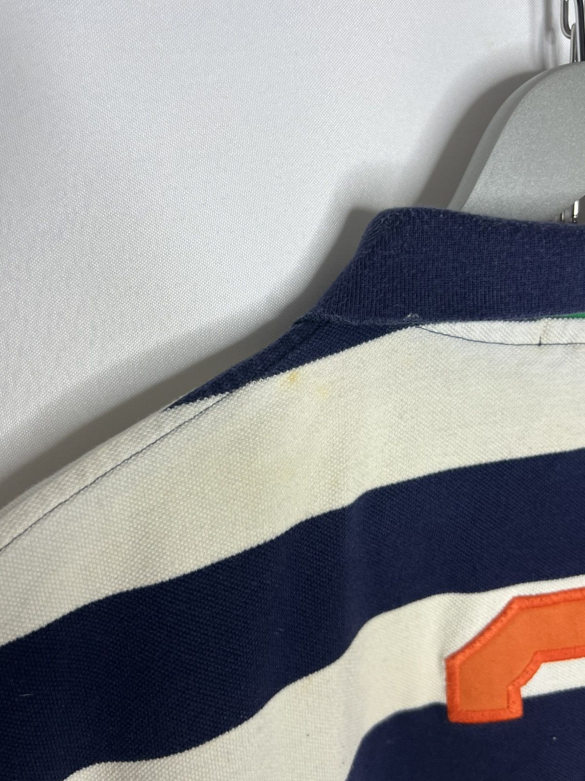 Polo Ralph Lauren Vintage Polo Ralph Lauren #3 Big Logo Pony Striped Polo Tee Size US XXL / EU 58 / 5 - 12 Thumbnail