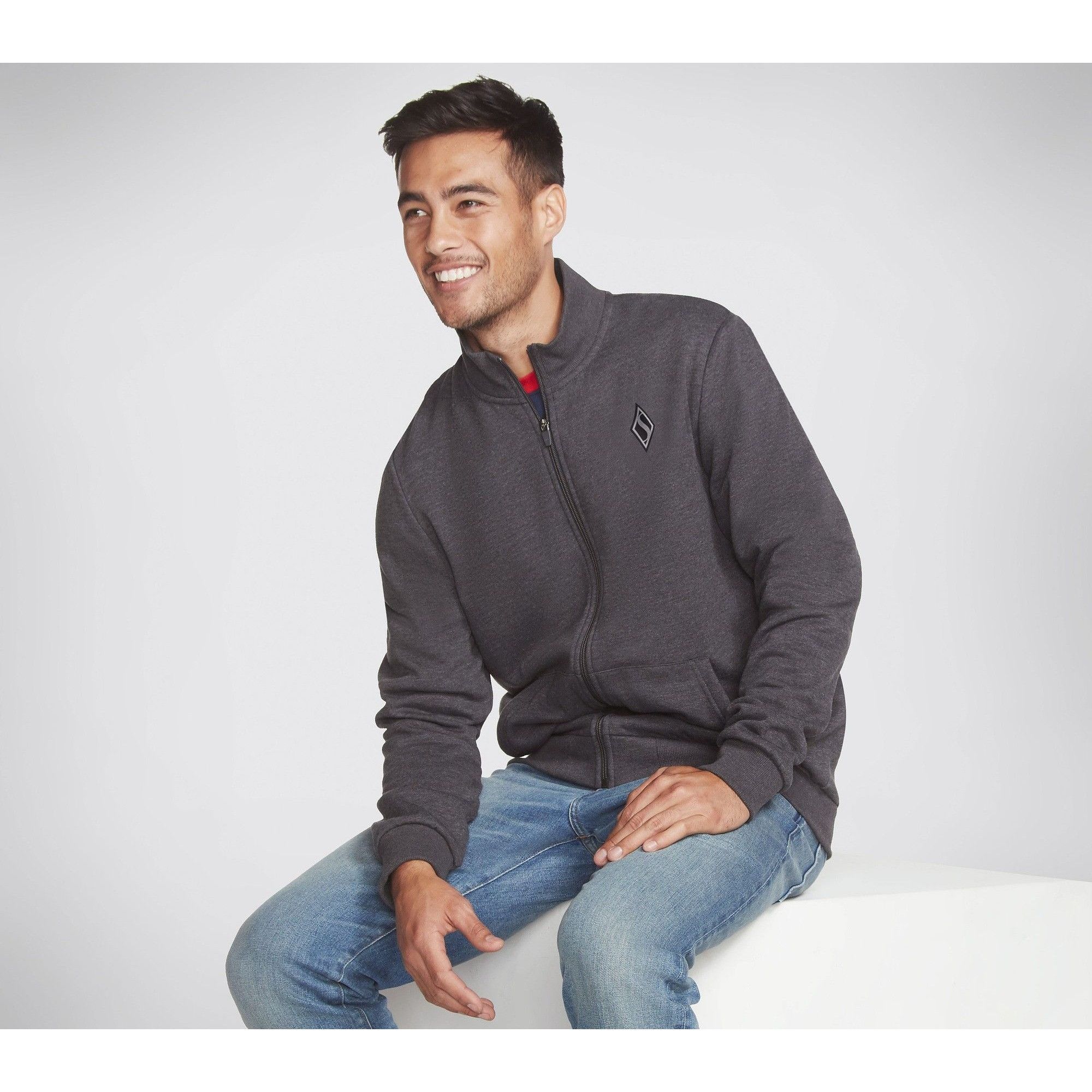 SKECHERS Skechers Apparel Diamond Logo Mock Neck Full Zip Fleece Jac Size US L / EU 52-54 / 3 - 2 Thumbnail