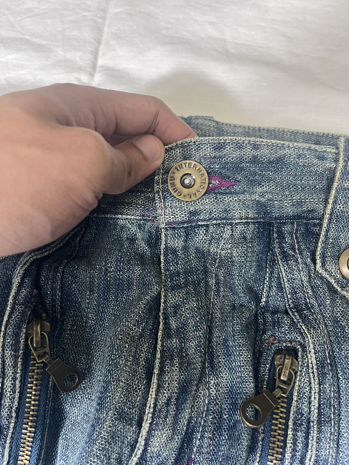 If Six Was Nine × Le Grande Bleu (L.G.B.) Trixy Tactical Pocket Jeans Rare Denim Size US 32 / EU 48 - 7 Thumbnail