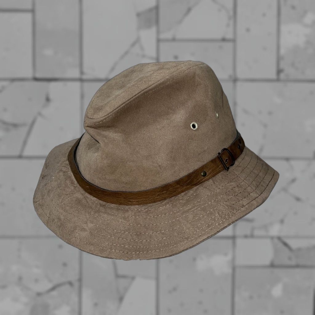 Vintage VINTAGE Bee Hats Hat Bucket Leather Brown Small Men Adult S Size ONE SIZE - 1 Thumbnail