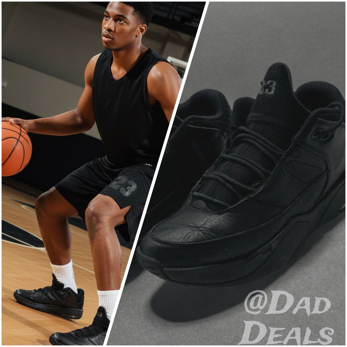 Jordan Brand Nike Air Jordan Max Aura 3 Triple Black Leather Mid Top 8 Size US 8 / EU 41 - 1 Thumbnail