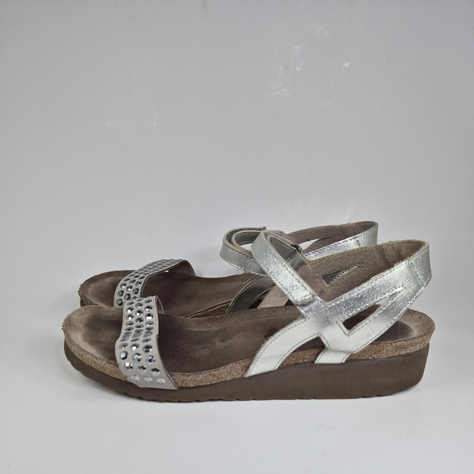 Dries Van Noten NAOT Women Sz9 Hero Strappy Wedge Silver Boho Sandals Size US 9 / IT 39 - 1 Thumbnail