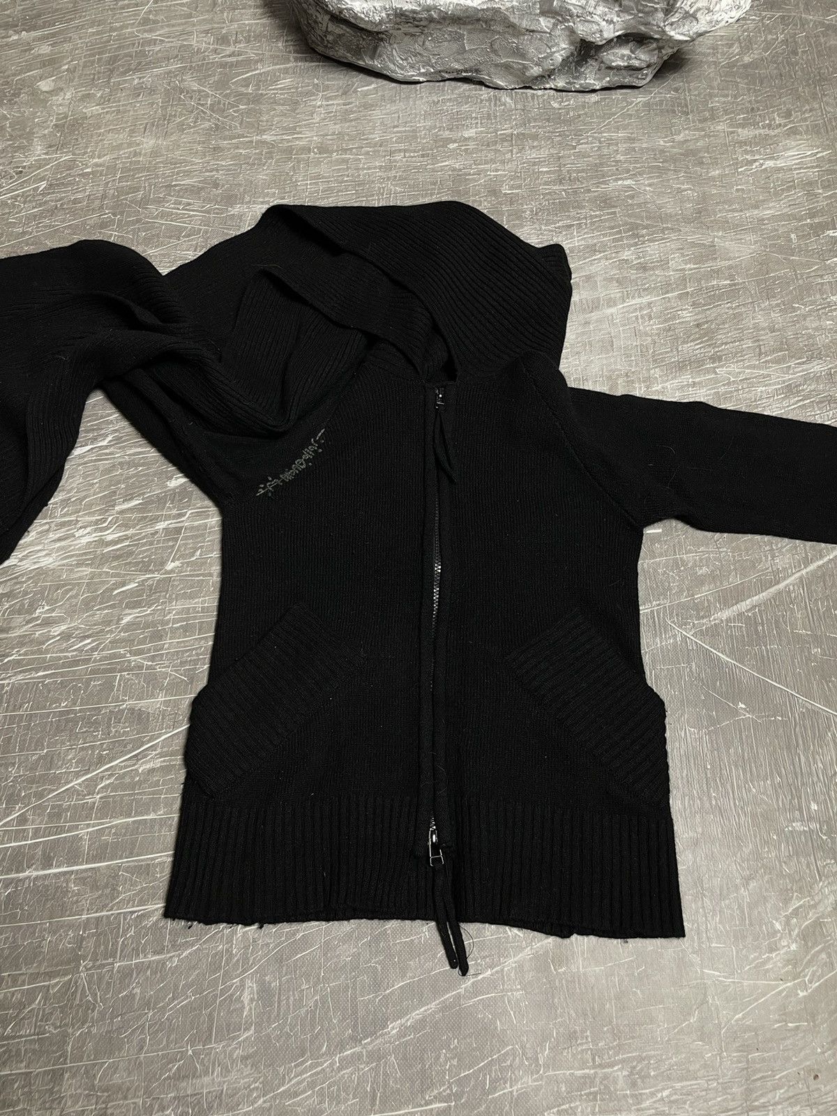 Japanese Brand Y2K Million Dollar Vintage Knit Zip Sweater Scarf Hoodie Size US S / EU 44-46 / 1 - 18 Thumbnail
