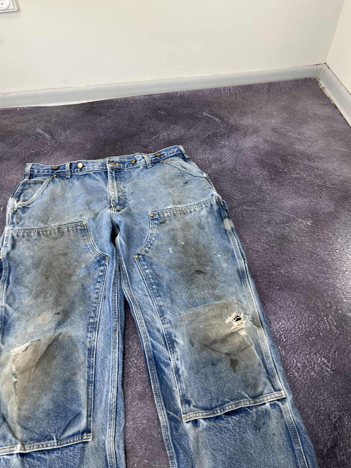 Carhartt Vintage 90s Carhartt Double Knee Faded Baggy Pants Jeans Size US 40 / EU 56 - 5 Thumbnail