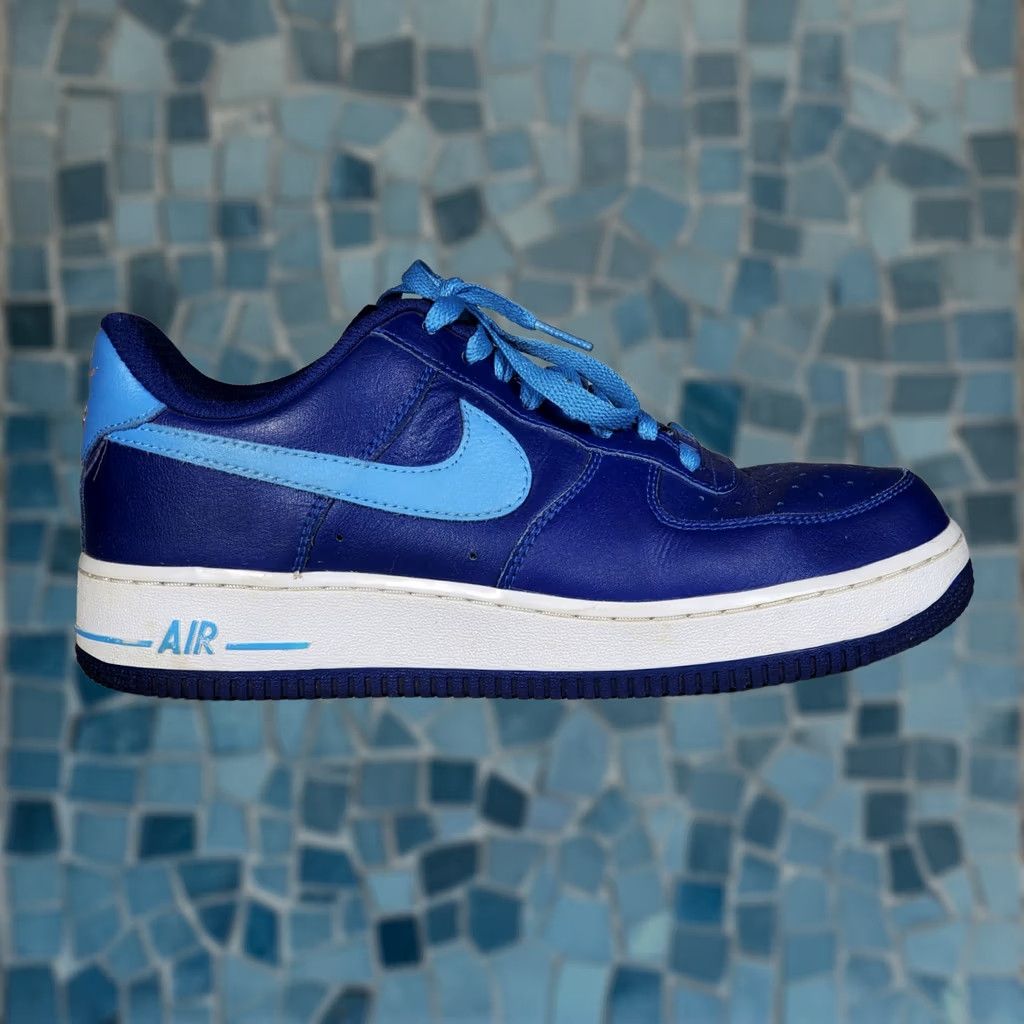 Nike Nike Air Force 1 Low iD By You - Womens Sneakers - Premium Blue - AQ3778-992 - Comfortable Shoes - Official Size US 10 / IT 40 - 1 Thumbnail
