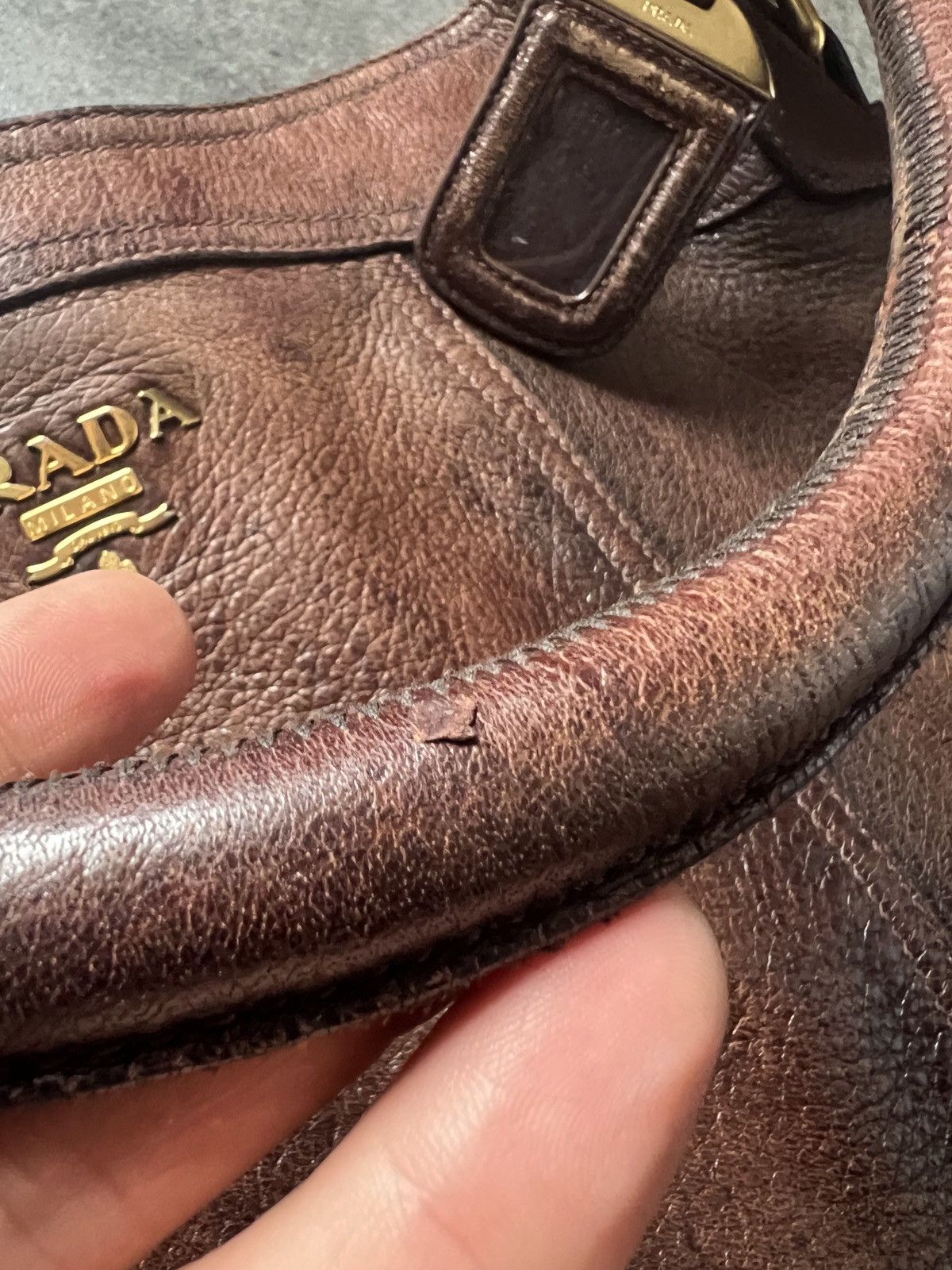 Miu Miu × Prada × Vintage Vintage Prada Leather Tote shoulder hobo Bag Size ONE SIZE - 9 Thumbnail