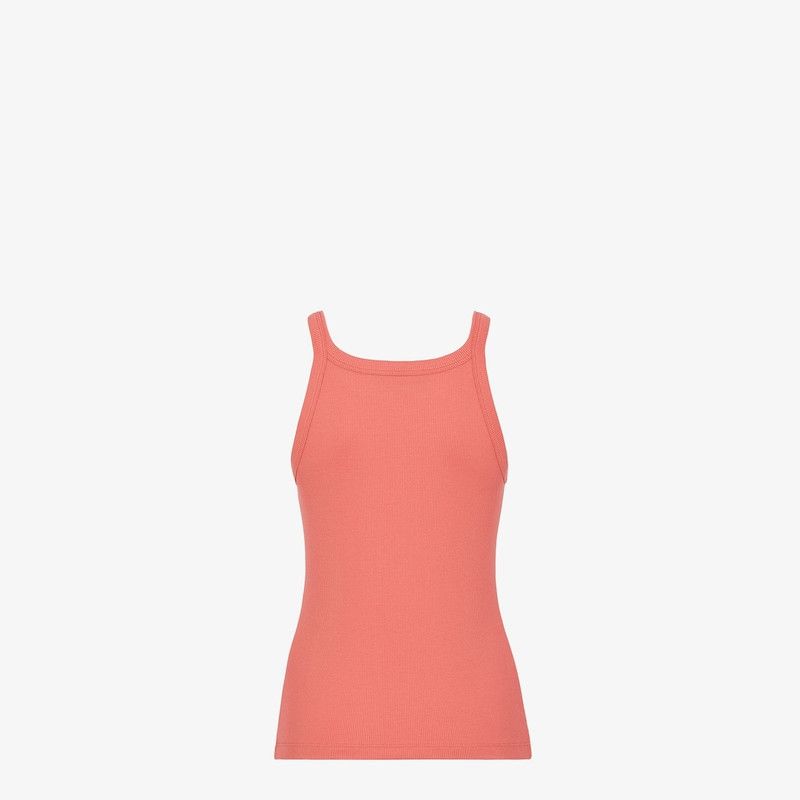 Fendi o1loc1c1225 FS7966 Knitted Tank Top in Salmon Size XS / US 0-2 / IT 36-38 - 2 Thumbnail