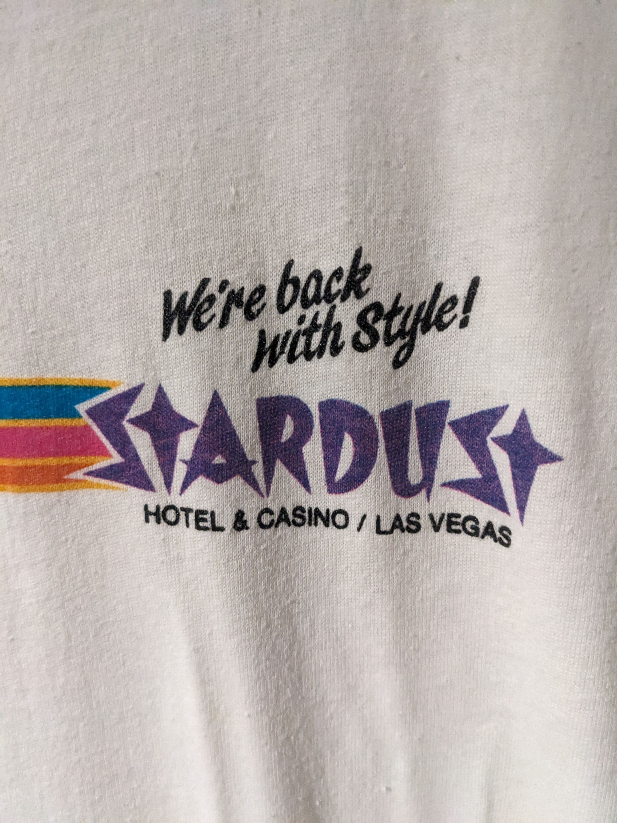 Hanes × Vintage Vintage 90s We're Back With Style Stardust Hotel T-Shirt Size US S / EU 44-46 / 1 - 2 Thumbnail
