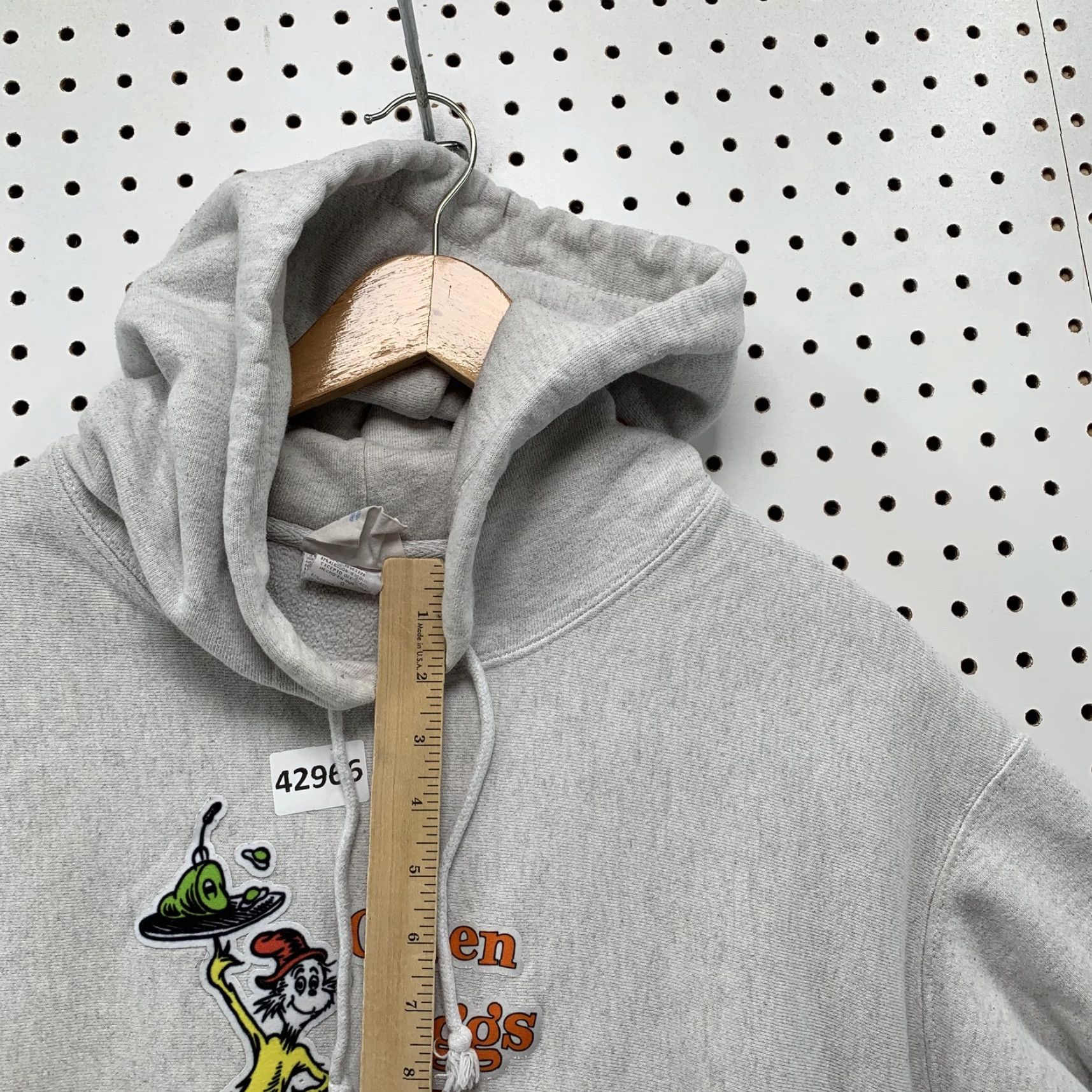 Champion Green Eggs Champion Hoodie Sweatshirt Mens Large Hooded Dr. Sesus Reverse Weave Size US L / EU 52-54 / 3 - 5 Thumbnail