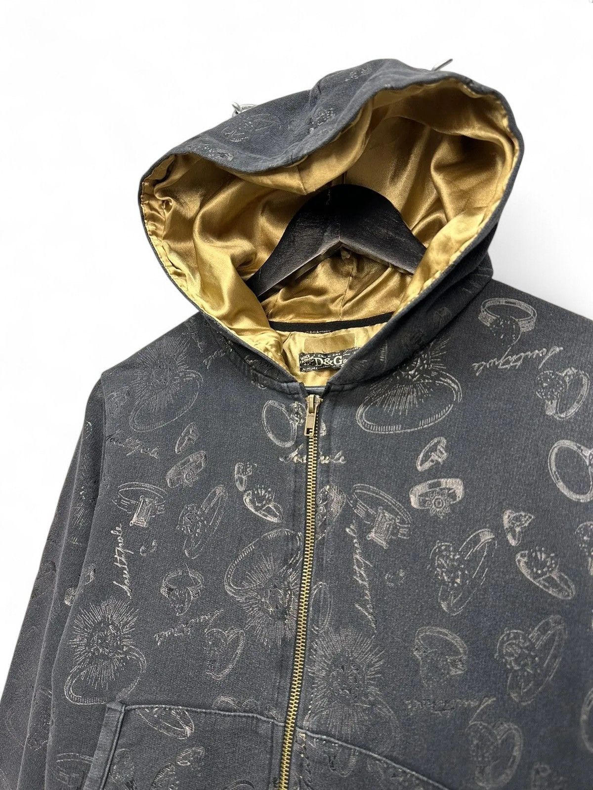 Japanese Brand Dolce&Gabbana BlackOversized Hoodie Vintage Streetwear Style Size M / US 6-8 / IT 42-44 - 5 Thumbnail
