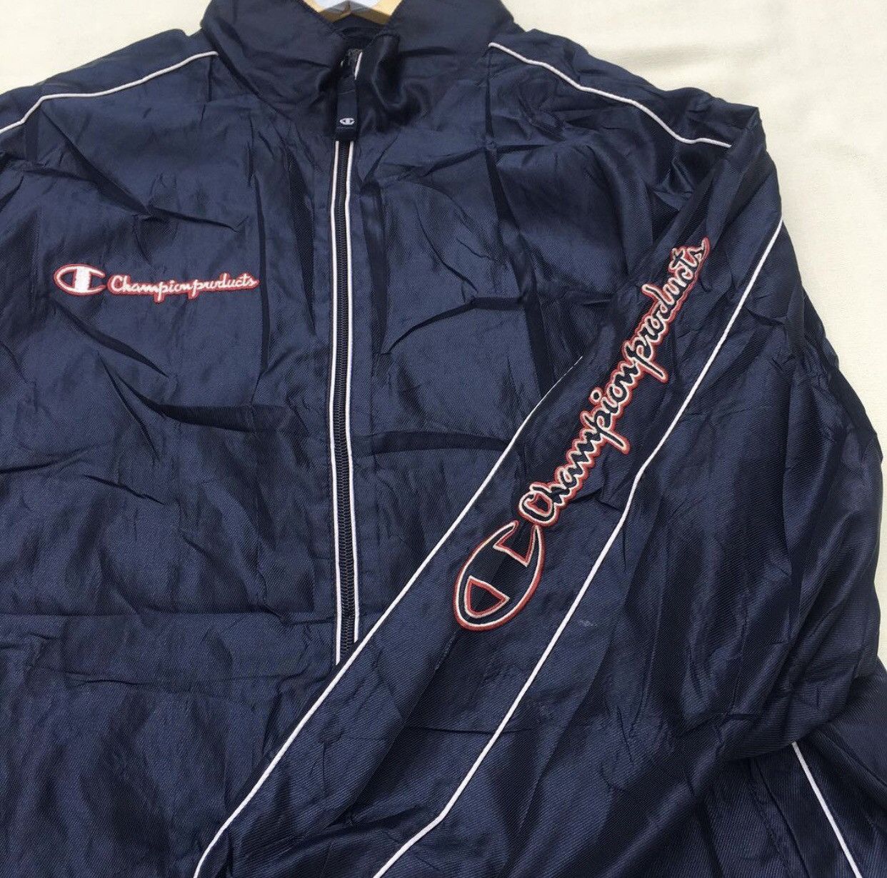 CRAZY VINTAGE Y2K CHAMPION PRODUCTS JACKET HIDDEN HOODIE