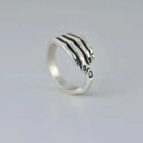 Japanese Brand Hand Finger Ring Art Silver Anatomy Human Jewelry Rings Size ONE SIZE - 1 Thumbnail