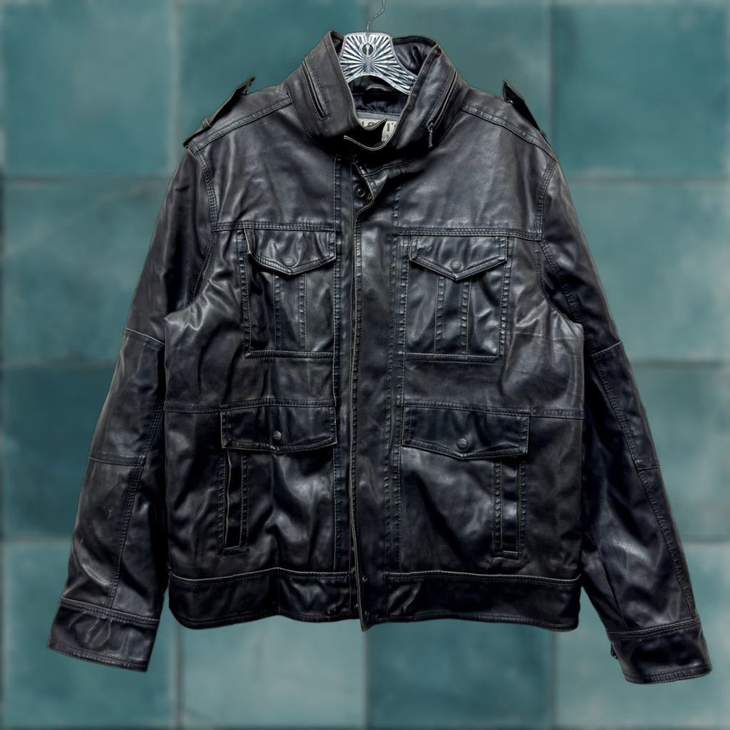 Levi's Levi's Leather Jacket Large Mens Dark Brown Black Biker Moto Motorcycle Bomber Jacket Size L Black Mens Leather Biker Moto Bomber Size US L / EU 52-54 / 3 - 1 Thumbnail