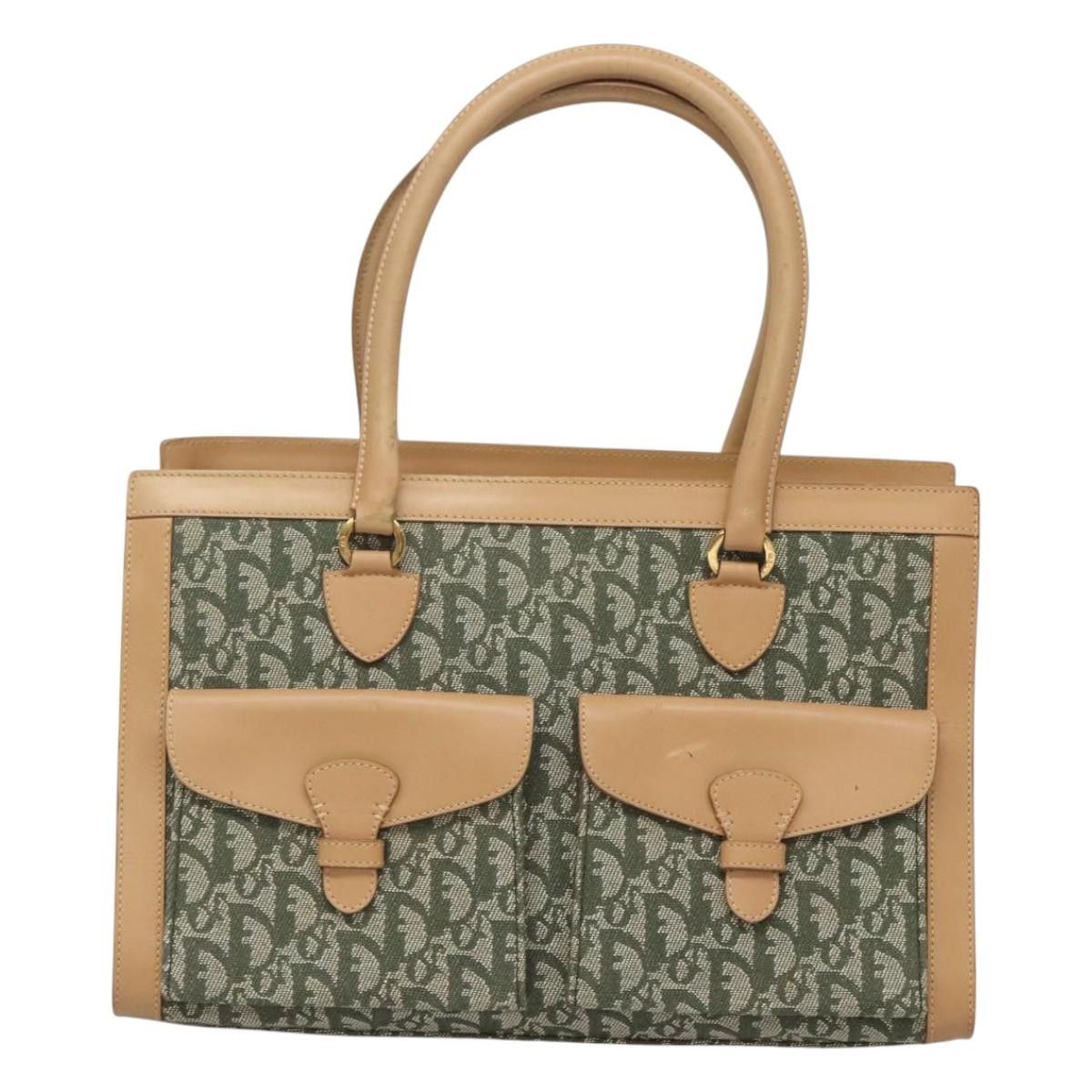 Dior DIOR Trotter Canvas Hand Bag Khaki Gold Size ONE SIZE - 2 Thumbnail