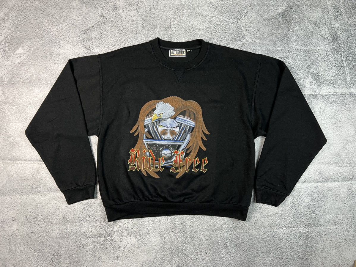 Harley Davidson × Vintage Vintage Harley Davidson Y2K sweatshirt “ride free” Size US XXL / EU 58 / 5 - 1 Thumbnail