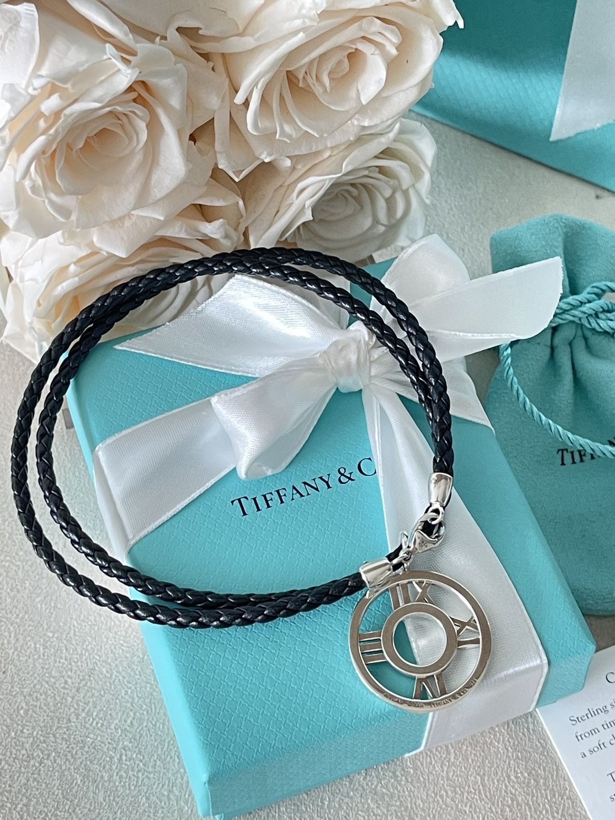 Tiffany & Co. Tiffany & Co. Atlas Circle Leather Necklace Unisex 19.5” Size ONE SIZE - 12 Thumbnail