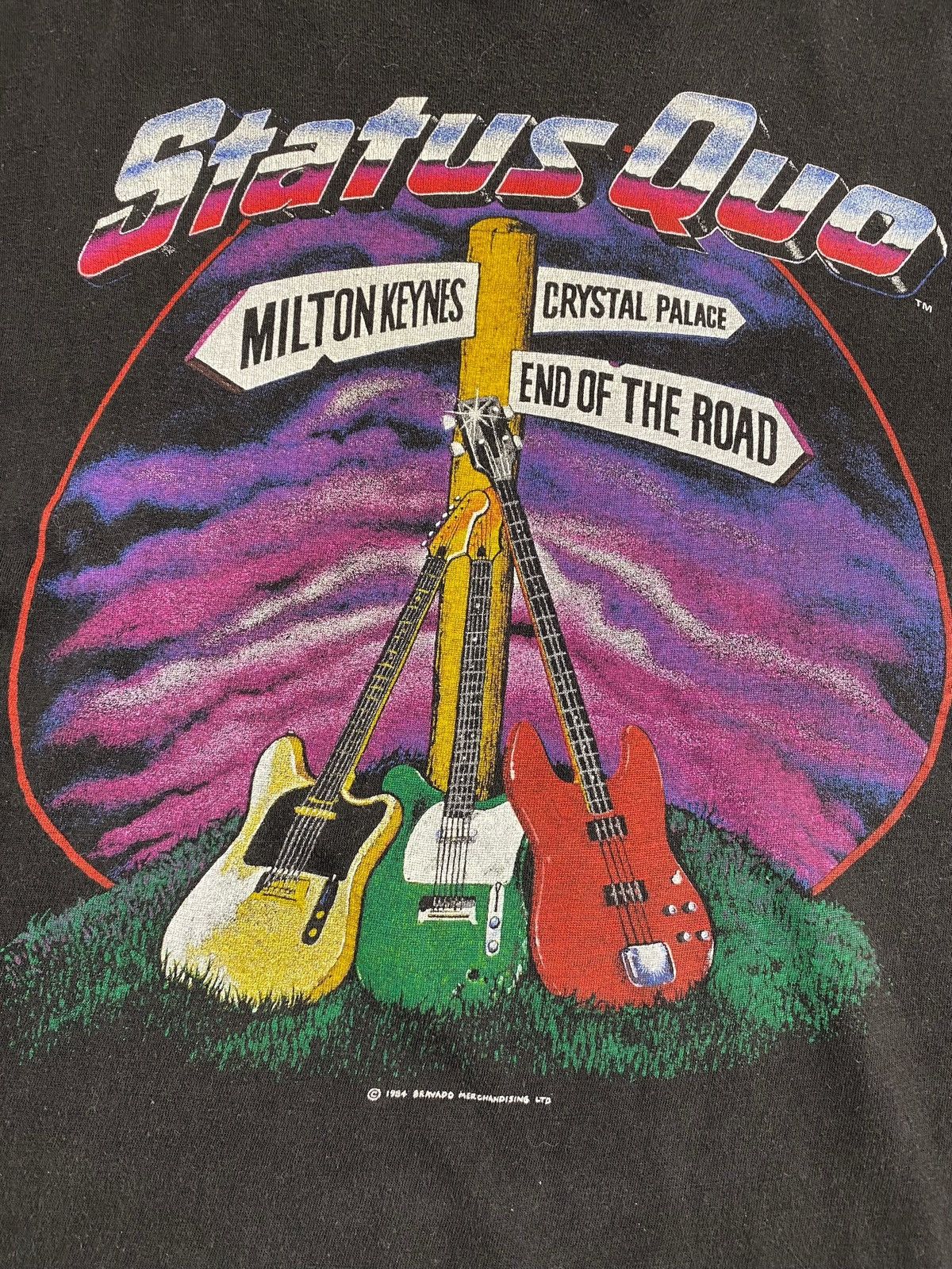 Band Tees 1980’s Vintage Status Quo End Of The Road Tour Cropped Tee Size US S / EU 44-46 / 1 - 4 Thumbnail