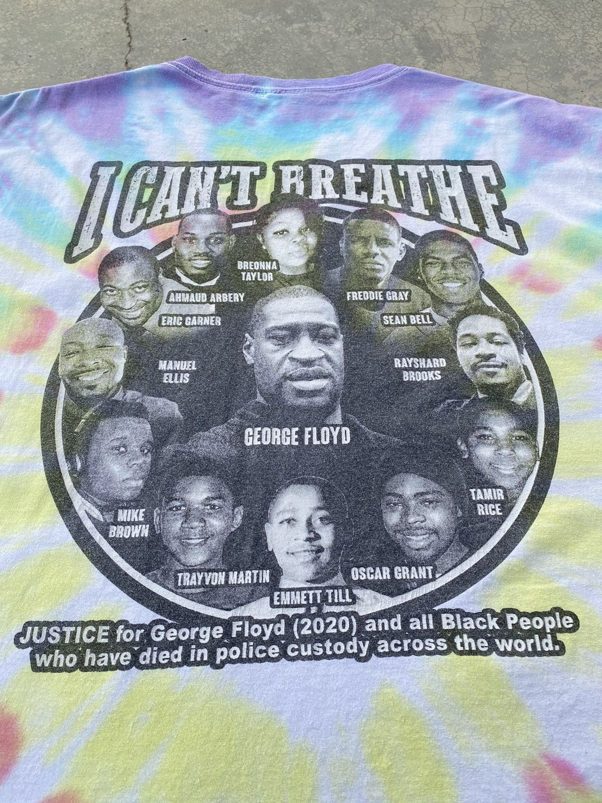 Rap Tees Vintage Thrashed Black Lives Matter Tie Dye Tees Size US XL / EU 56 / 4 - 9 Thumbnail