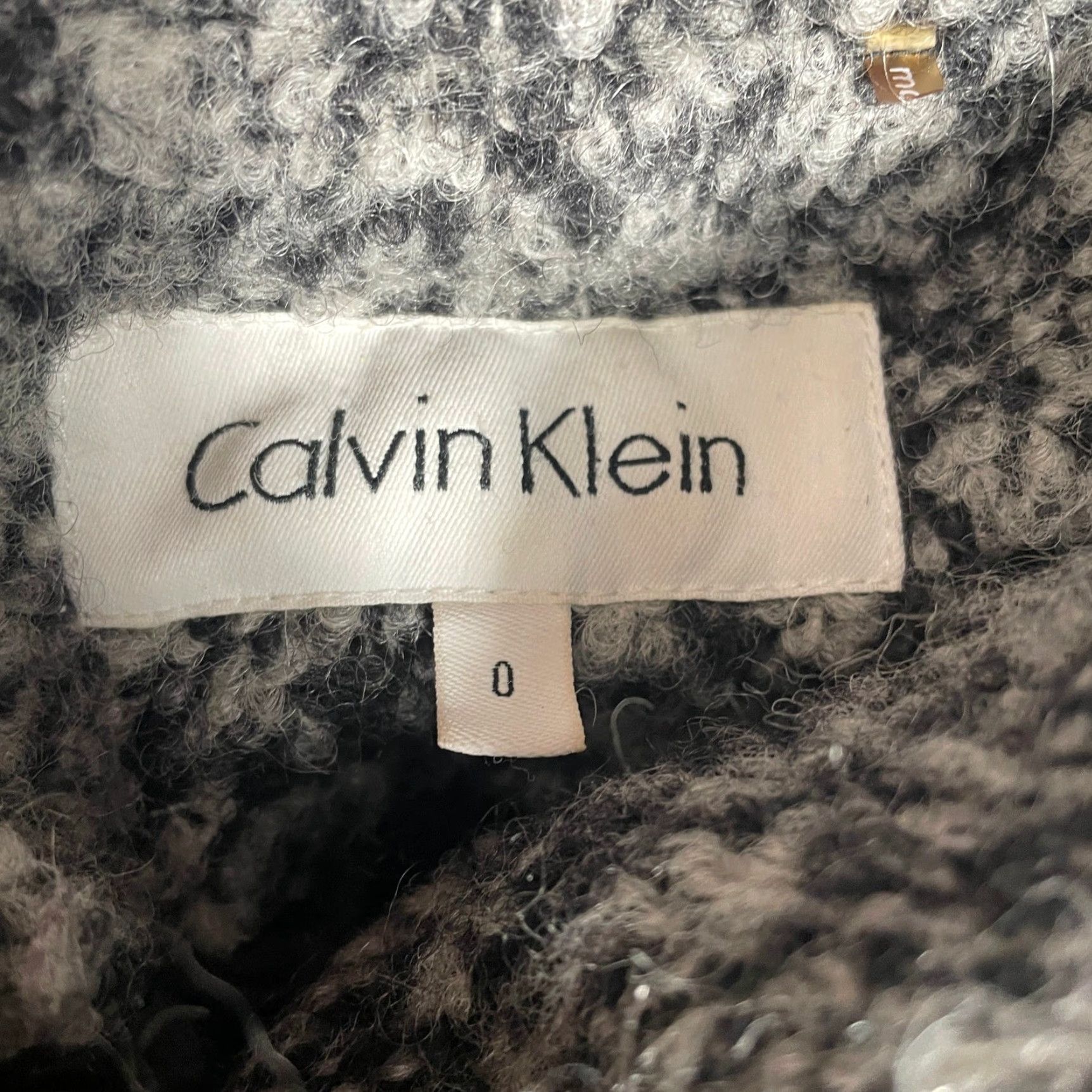 Calvin Klein VINTAGE? (No) Calvin Klein Wool Blend Boucle Pea Coat Belted Funnel Neck Gray 0 Women’s Wool Blend Coat for Winter? Size XS / US 0-2 / IT 36-38 - 3 Thumbnail