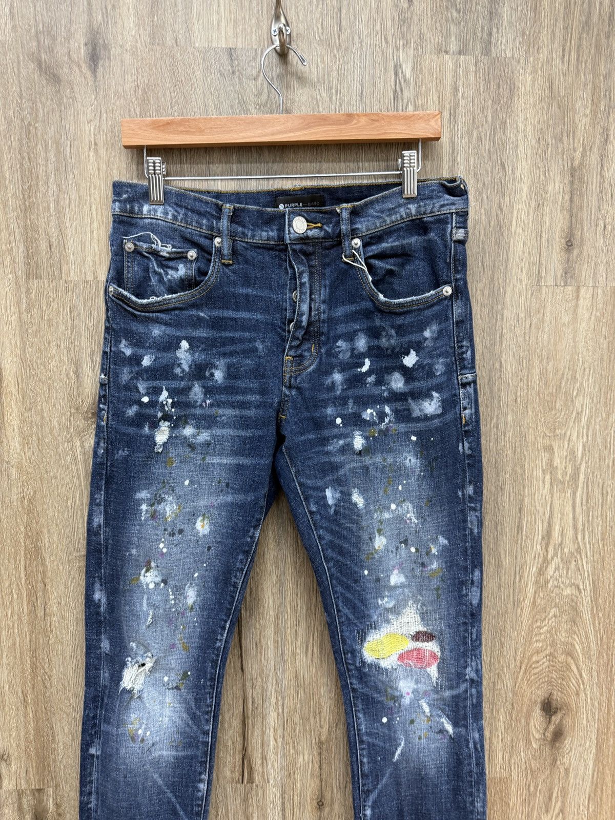 Purple Purple Blue Denim Jeans Size US 32 / EU 48 - 2 Thumbnail