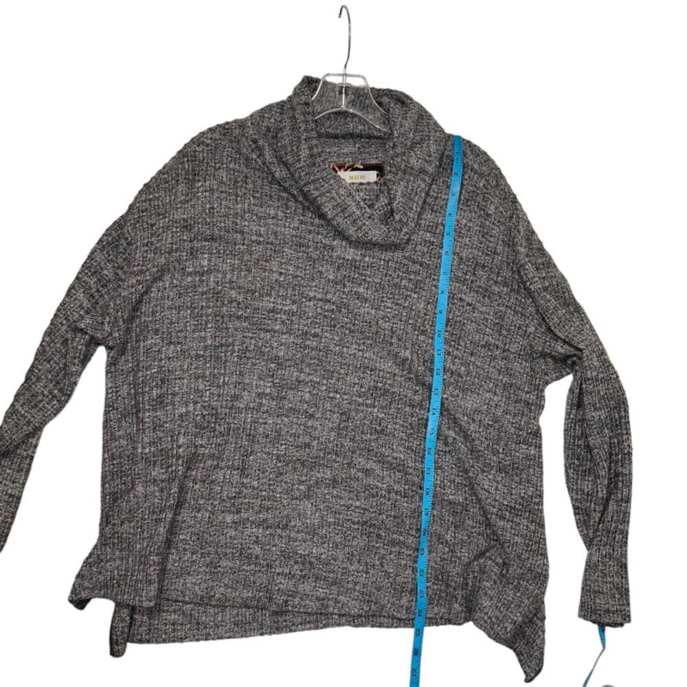 Designer Anthropologie l Maeve Gray Ribbed Oversized Sweater Medium Size M / US 6-8 / IT 42-44 - 3 Thumbnail