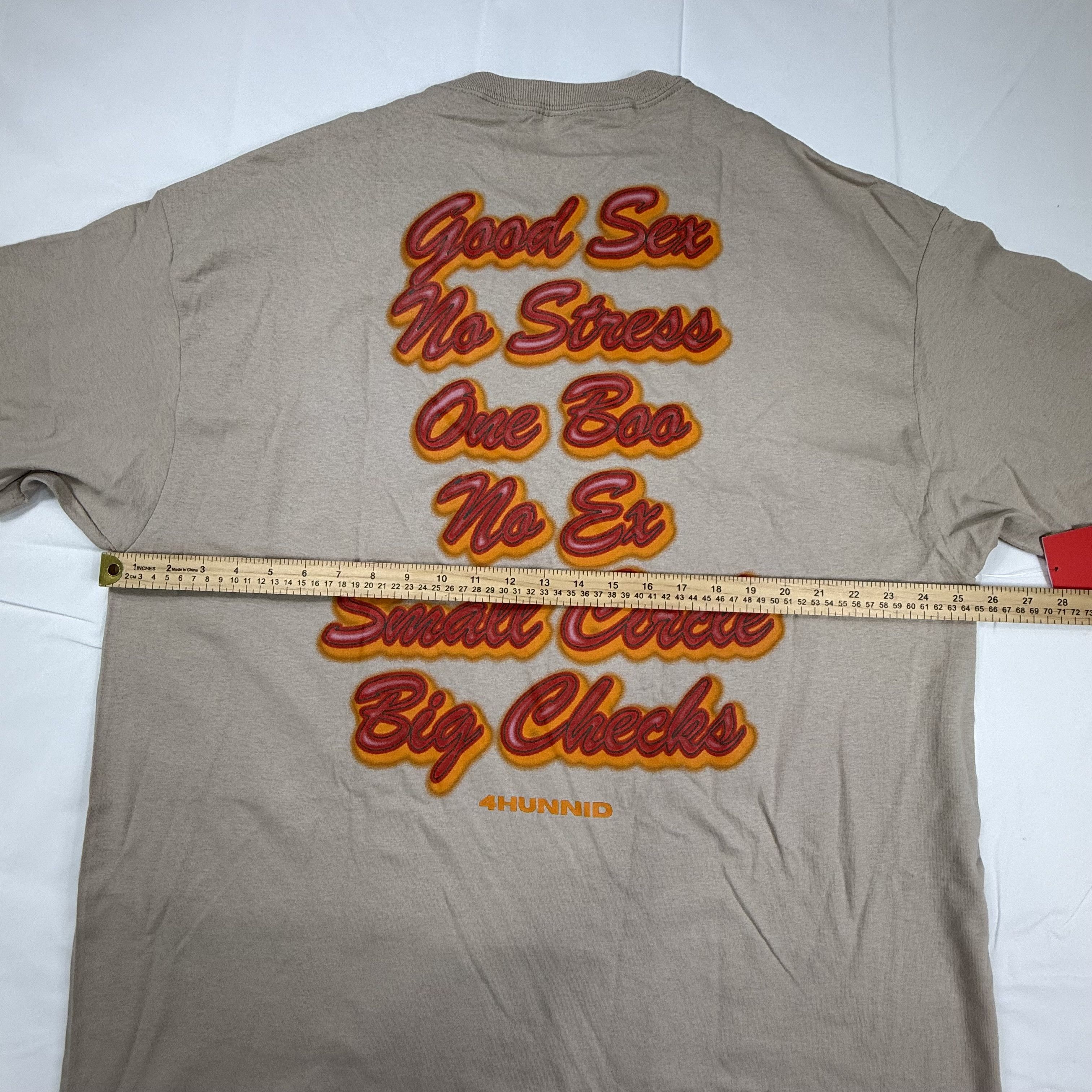 4HUNNID 4HUNNID Mens Tan Good Sex No Stress Puff Size US XXL / EU 58 / 5 - 7 Thumbnail