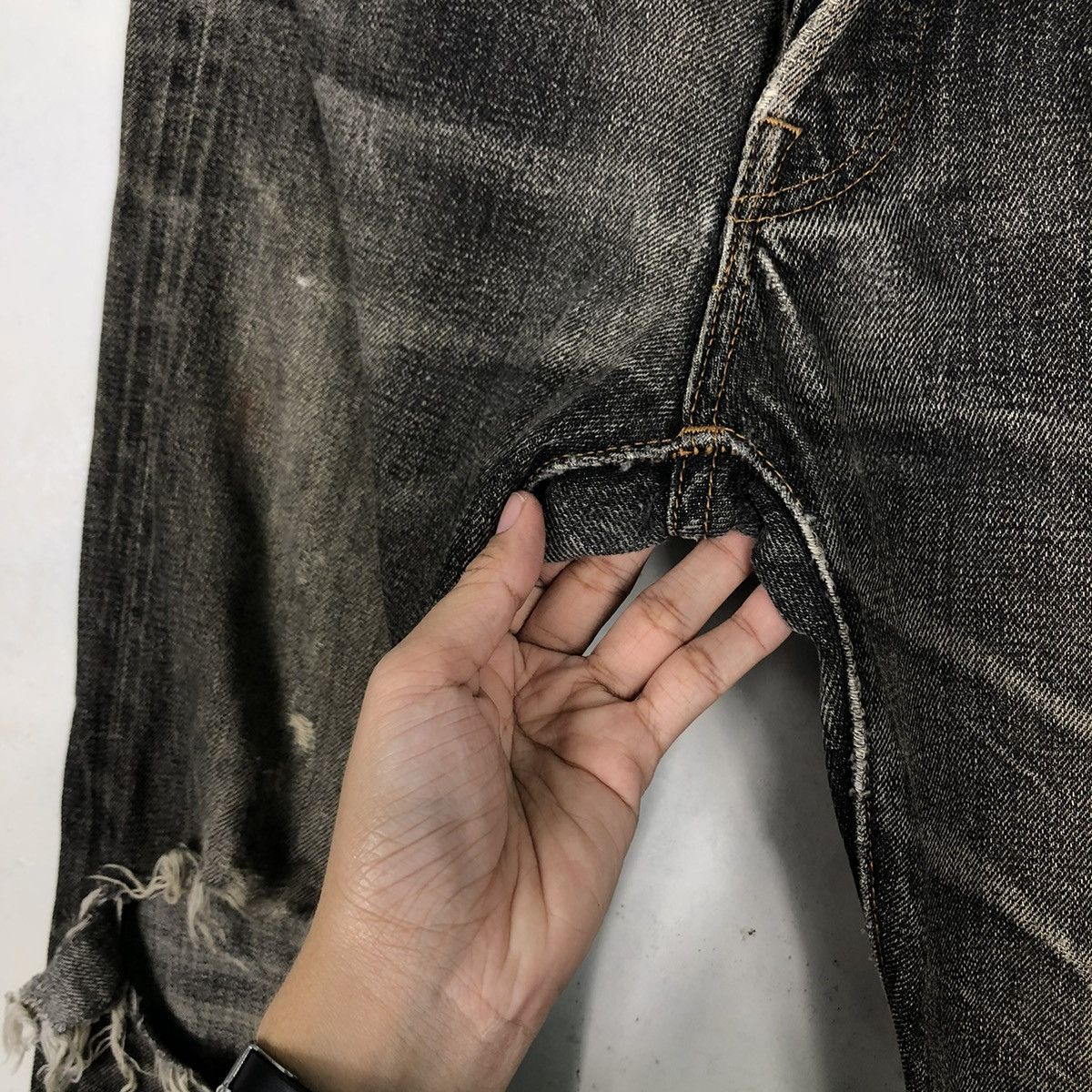 Hysteric Glamour 🔥Vtg Denime Japan Distressed Denim Jeans Punk Wear Size US 30 / EU 46 - 14 Thumbnail