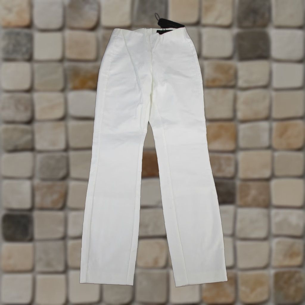 VINTAGE Rag & Bone Dress Pants Womens 0 Skinny Regular White Cotton Spandex Flat Front 90s Womens