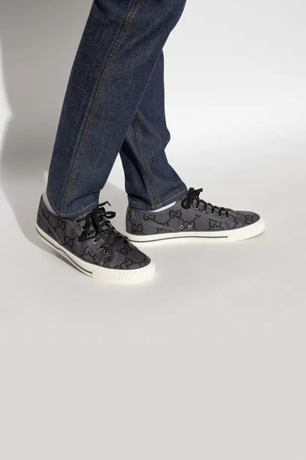 Gucci o1s1wg111025 Men's Gucci Tennis 1977 Sneakers Grey & Black Size US 10 / EU 43 - 2 Thumbnail