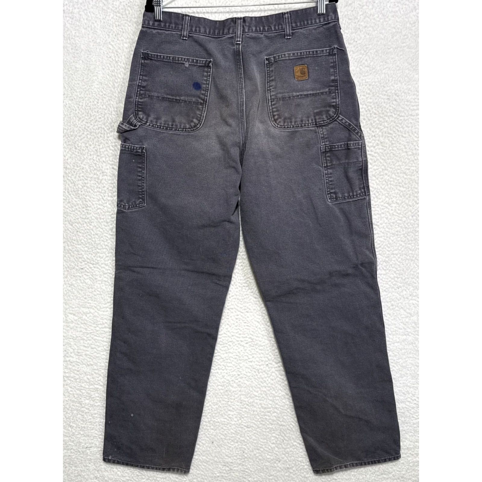 Carhartt VINTAGE Carhartt B11-PTB Dungaree Fit Canvas Carpenter Pants Petrol Blue Men’s 34x34 Size US 34 / EU 50 - 6 Thumbnail