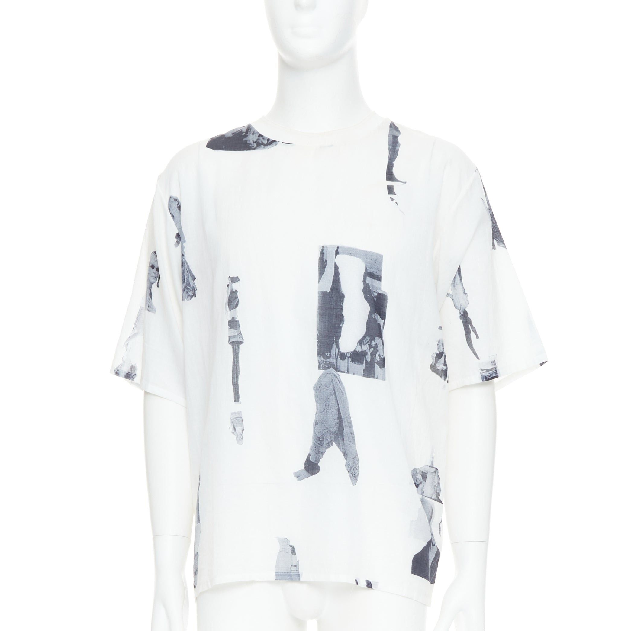 Bless BLESS BERLIN N31 white grey abstract portrait print boxy top S Size US S / EU 44-46 / 1 - 1 Thumbnail